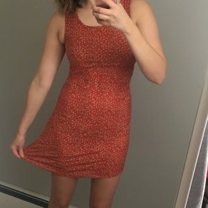 Vintage Red Floral Dress